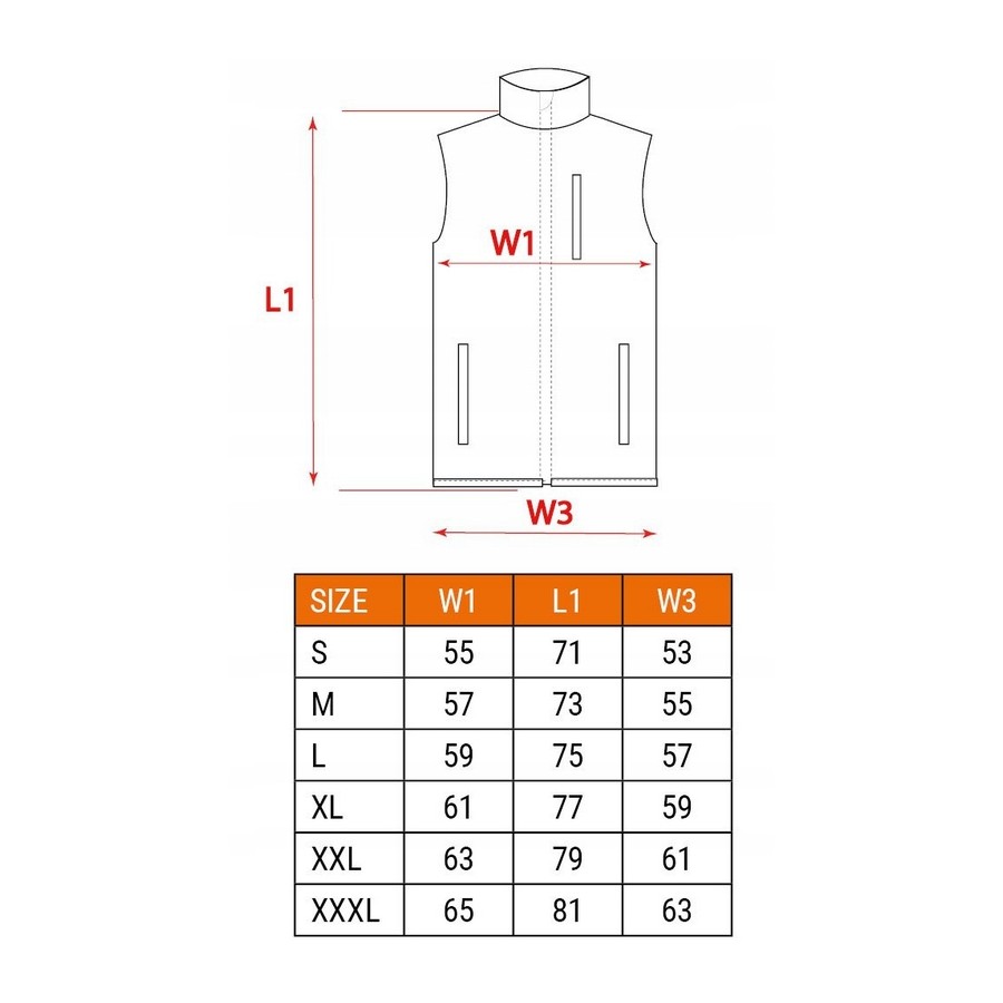 BEZRĘKAWNIK ROBOCZY SOFTSHELL ROZMIAR L - 81-532-L.