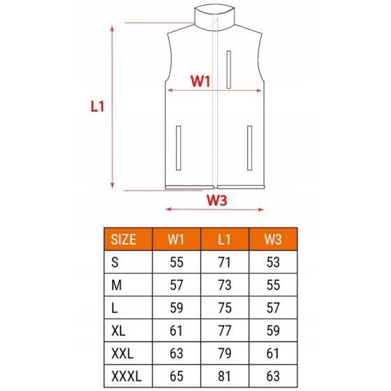 BEZRĘKAWNIK ROBOCZY SOFTSHELL ROZMIAR XL - 81-532-XL.