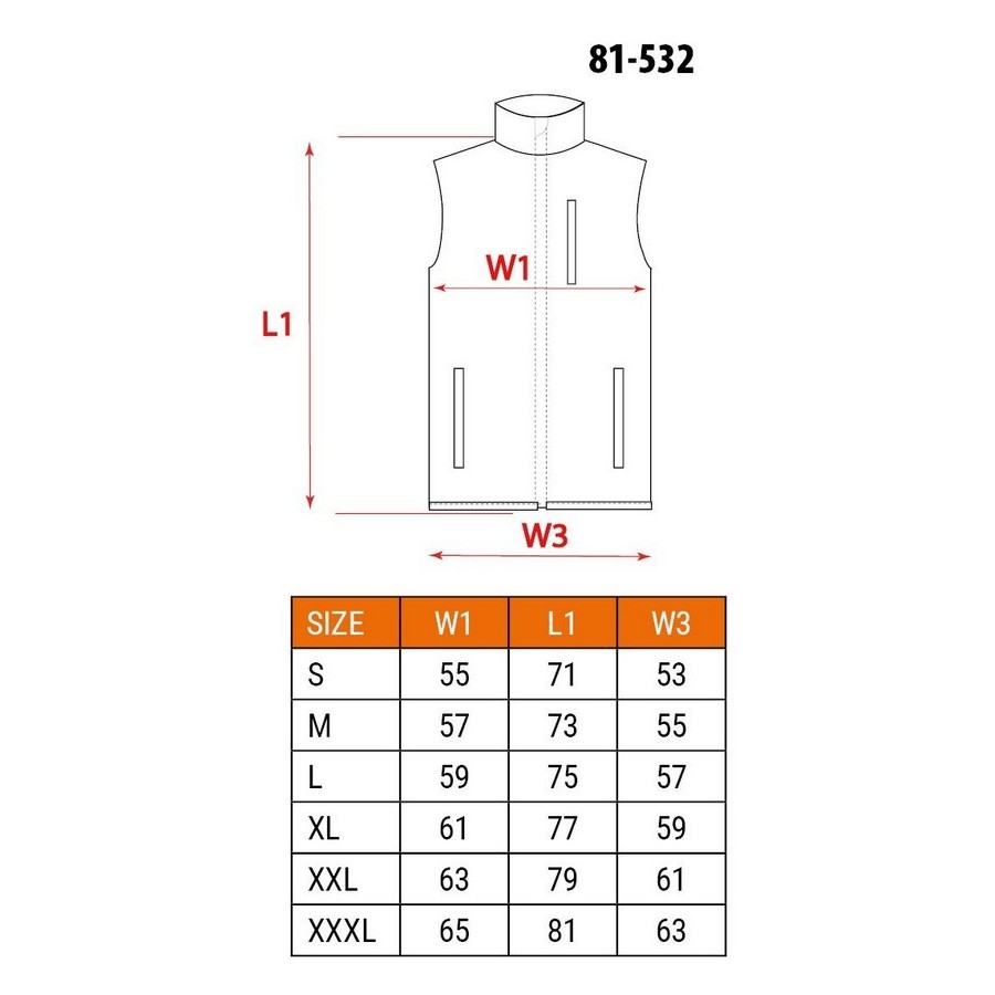 BEZRĘKAWNIK ROBOCZY SOFTSHELL ROZMIAR XL - 81-532-XL.