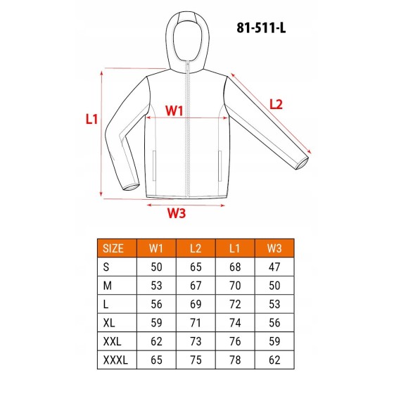 BLUZA ROBOCZA PREMIUM DWUWARSTWOWA ROZMIAR L - 81-511-L.